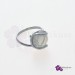 Kis köves gyűrű, silver 2. Tejfehér Swarovski