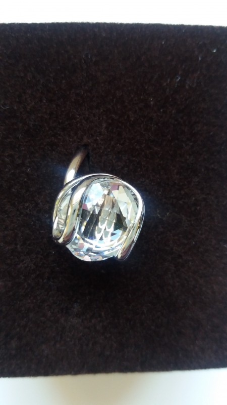 Andrea Marazzini szögletes köves gyűrű, silver